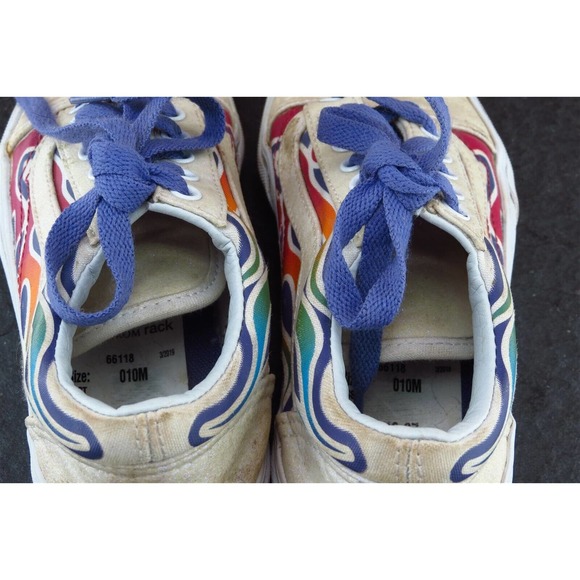 VANS Youth Girls Shoes Size‎ 1 M Beige Skateboarding Fabric - Picture 6 of 8